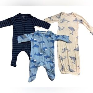 Baby Whale Pajama Bundle 3mo